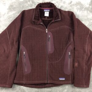 Patagonia Fleece Jacket Womens Small Regulator R3 Polartec Full Zip Brown Pocket